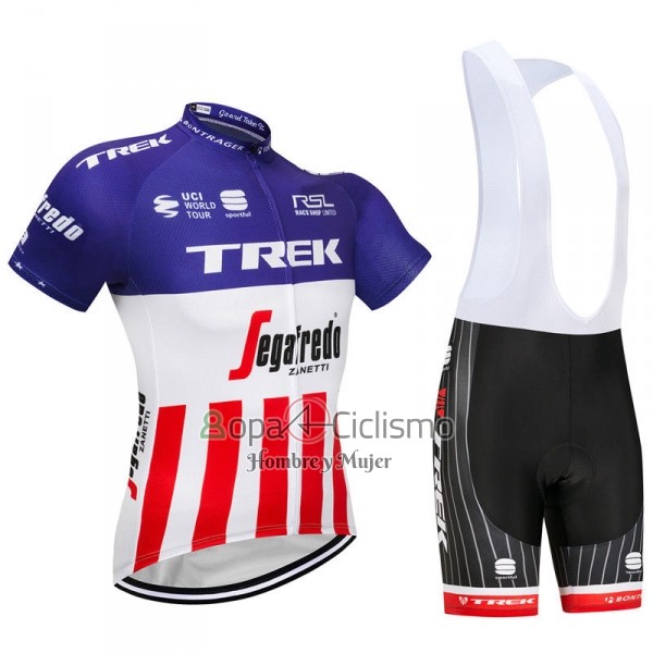 Trek Segafrojoo Ropa Ciclismo Culotte Corto 2018 Mangas Cortas Fucsia Blanco Rojo